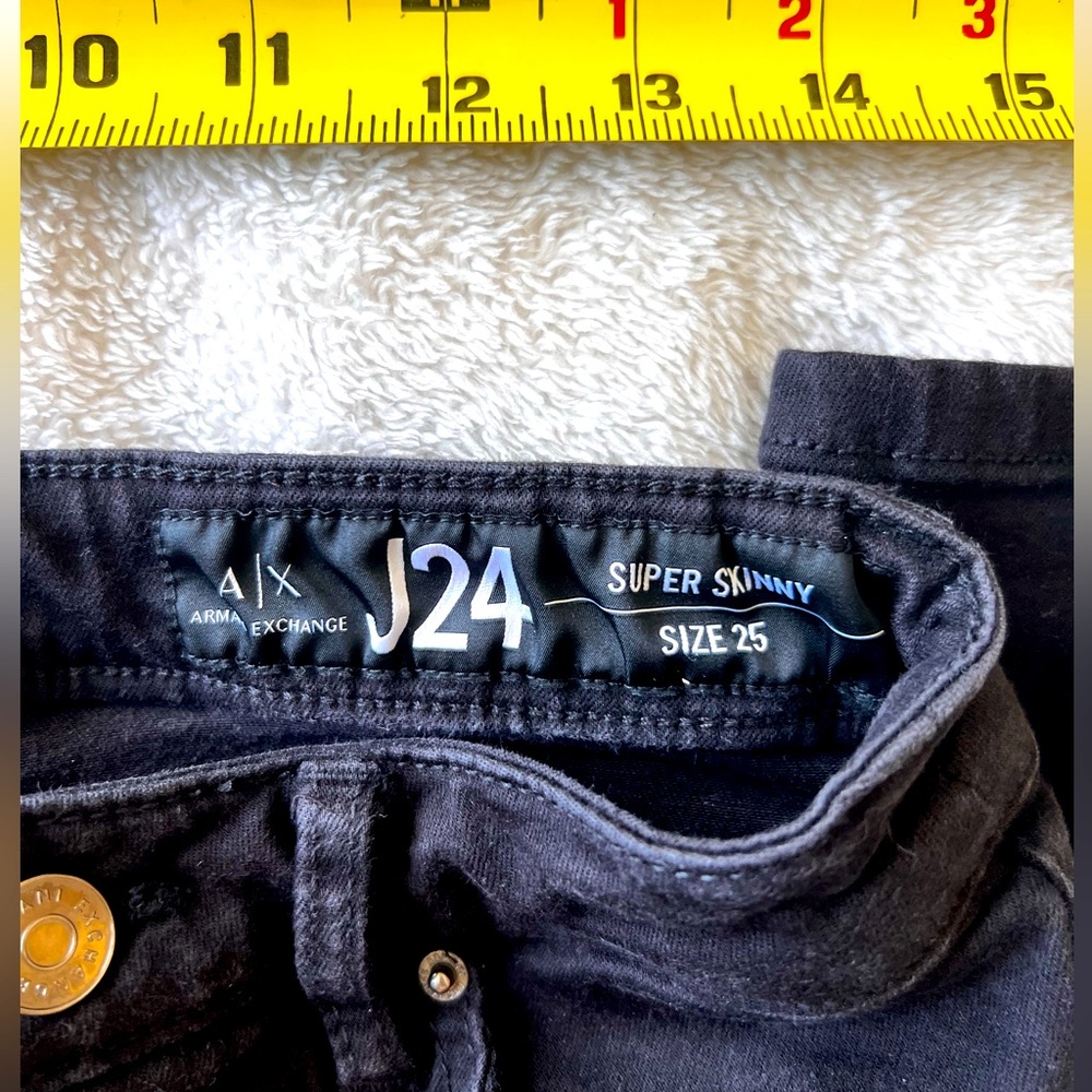 Armani Exchange black super skinny jeans